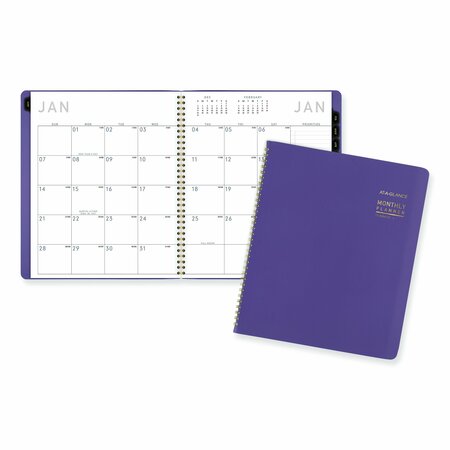 AT-A-GLANCE Contemporary Monthly Planner, 11.38 x 9.63, Purple Cover, 12-Month Jan to Dec: 2024 70250X14